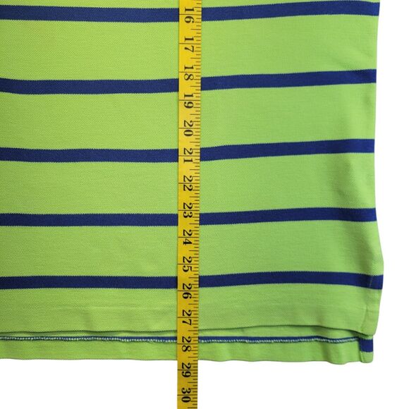 Polo Ralph Lauren Men's Short Sleeve Stripped Green Blue With Pink Pony Large - Picture 9 of 9